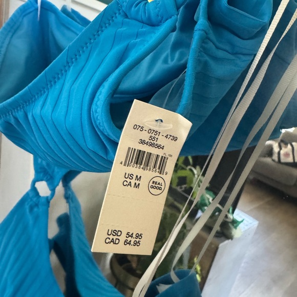 NWT Aerie Wide Rib Cut Out One Shoulder Ring One Piece Swimsuit - Picture 3 of 7